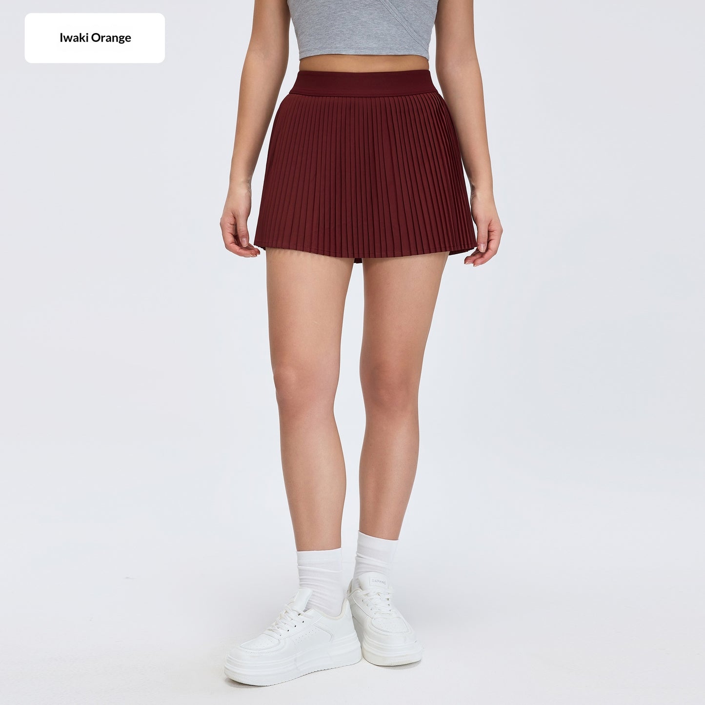 Quick-drying Breathable High-waisted Pleated Skirt For Fitness And Yoga
