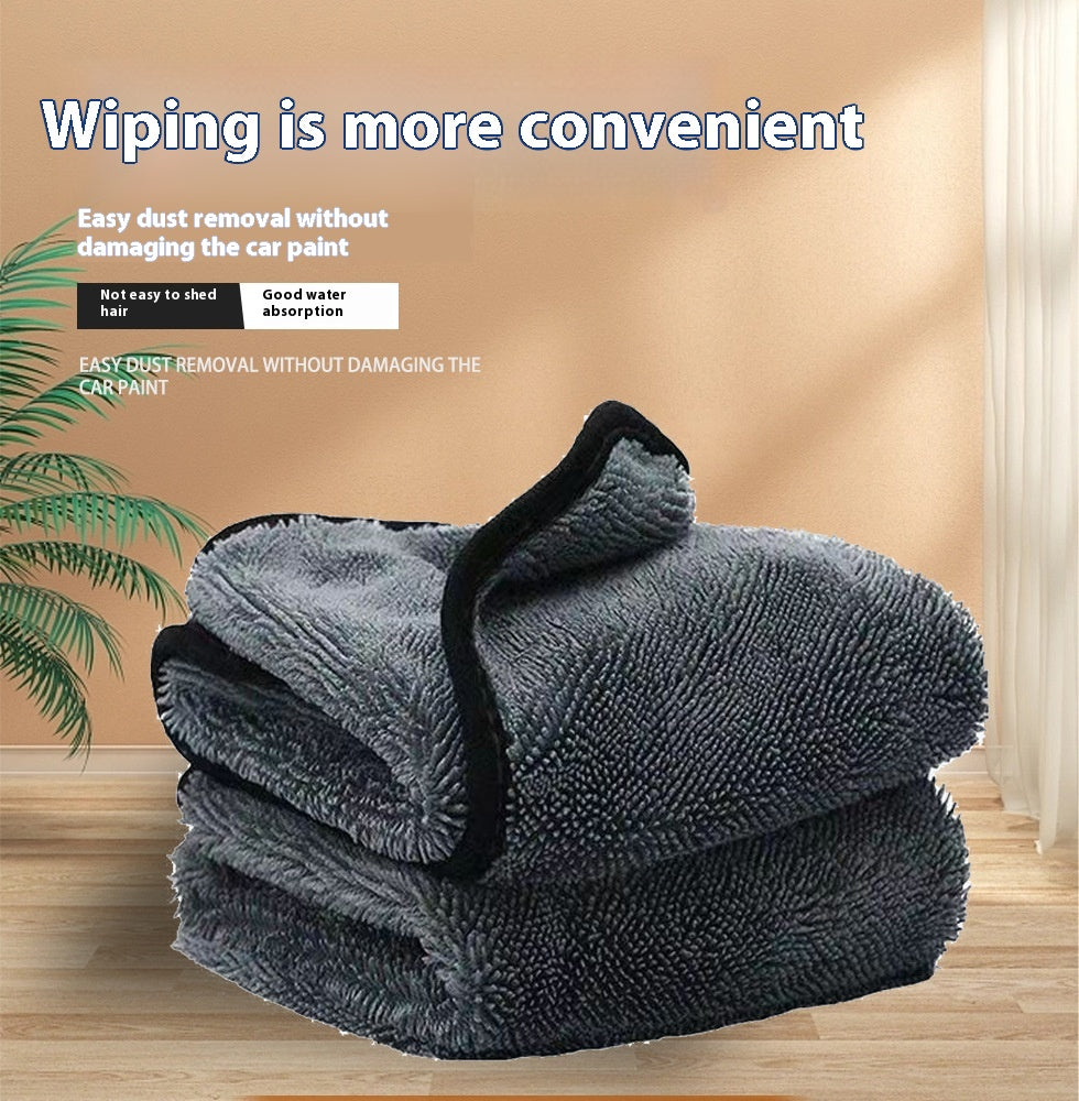 Towel Microfiber Car Beauty Car Towel Not Easy To Shed Hair Thickened Absorbent Seamless Car Cleaning Cloth