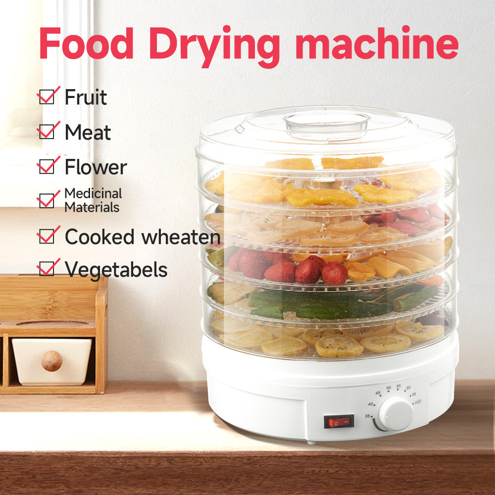 350W Electric Food Dehydrator Fruit Meat Beef Dryer Veg Preserver Machine 5 Tray