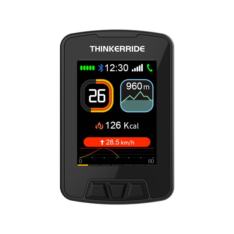 Smart Bike Computer With A Large Color Display Offering Mobile App Connectivity For Cycling Navigation