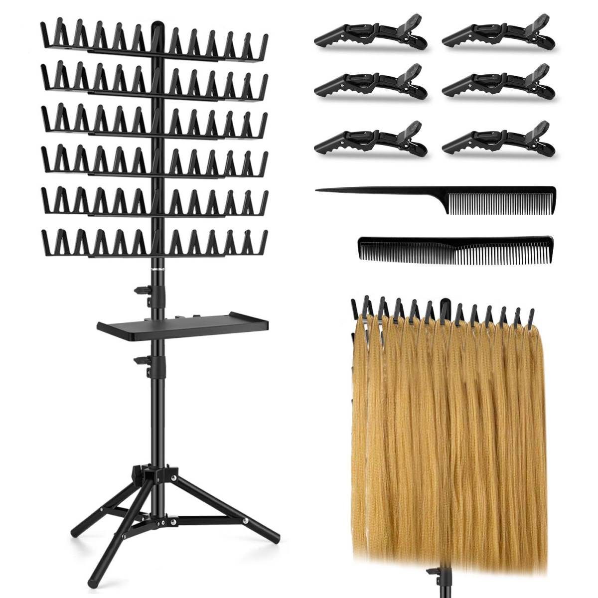 Extendable Braiding Rack Hair Braiding Tool