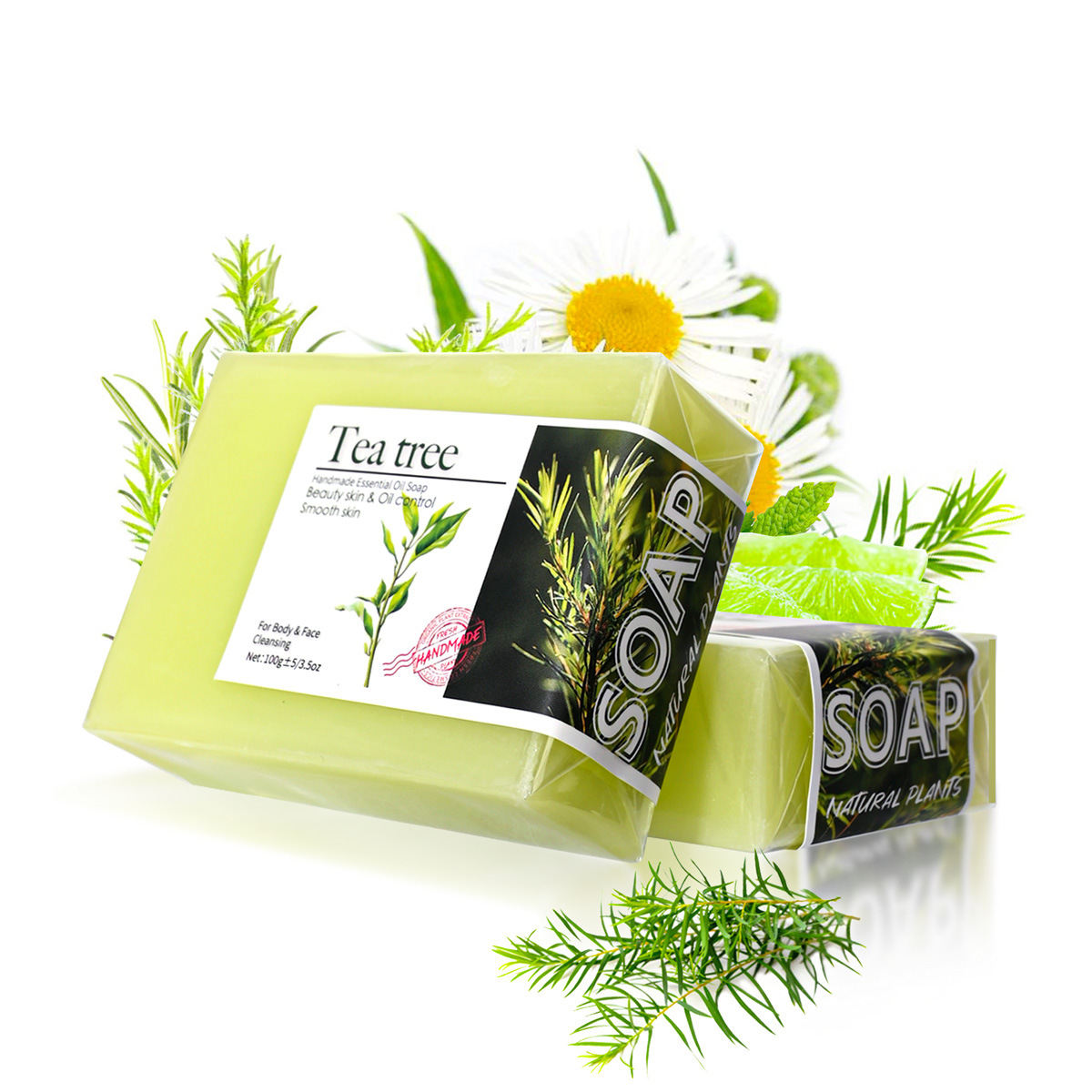 Tea Tree Essential Oil Handmade Soap For Cleansing And Oil Control