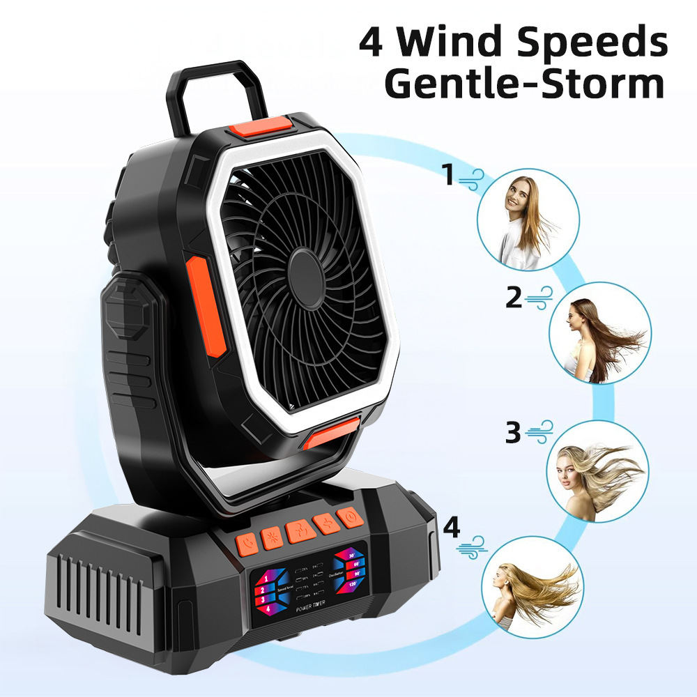 Outdoor Camping Fan With A 40,000 MAh Large-capacity Battery