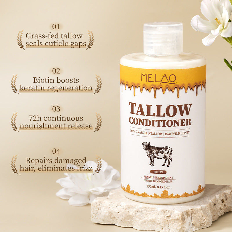 Beef Tallow Hair Conditioner Deep Hydration Treatment For Hair Care