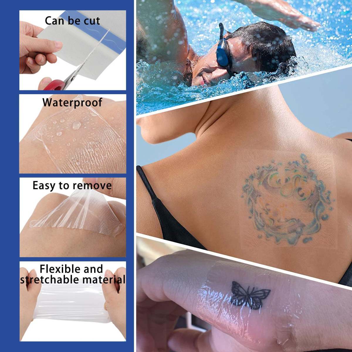 Creative Tattoo Care Transparent Waterproof Sticker