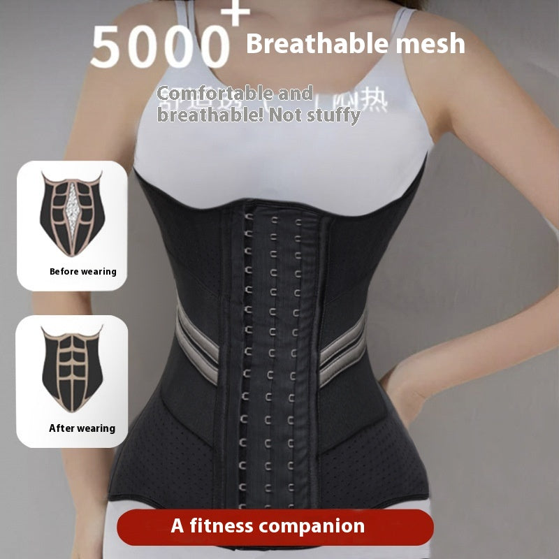 Sports Fitness Waist Shaping Three Breasted Breathable Latex Closing Belt