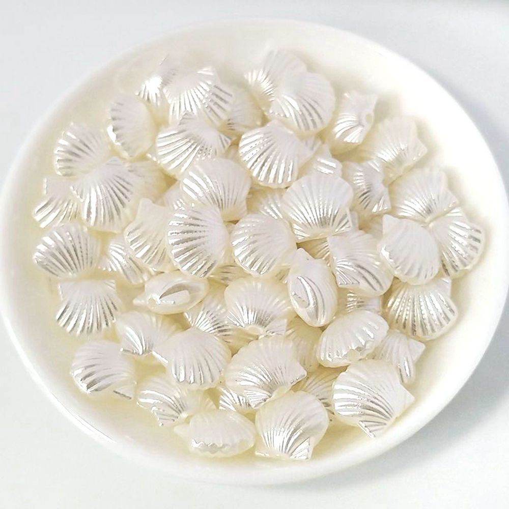 Pearl Perforated Beige Shell Shape Bracelet Spacer Handmade Accessories Beaded