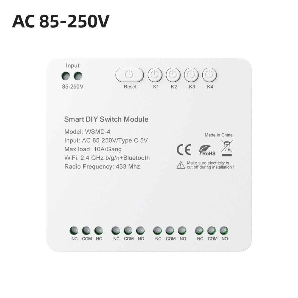 Graffiti Smart WiFi RF4 Channel Relay Remote Control