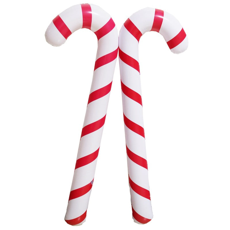 Amazon Ins Inflatable  Cane Christmas PVC Atmosphere Active Interactive Props
