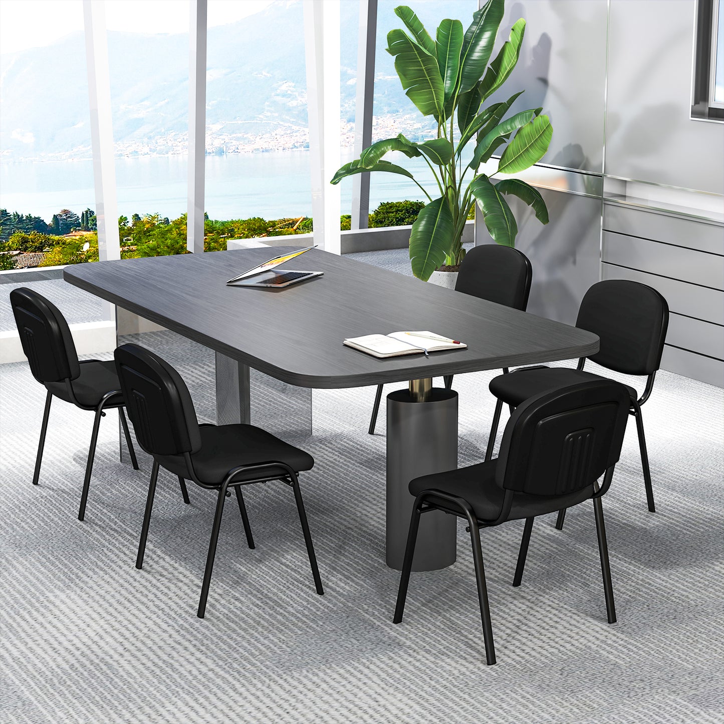 5 Pieces Elegant Conference Office Chair Set For Guest Reception-Set Of 5