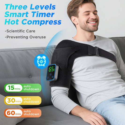 Graphene-heated Shoulder Brace With Smart Controller For Warmth And Joint Support