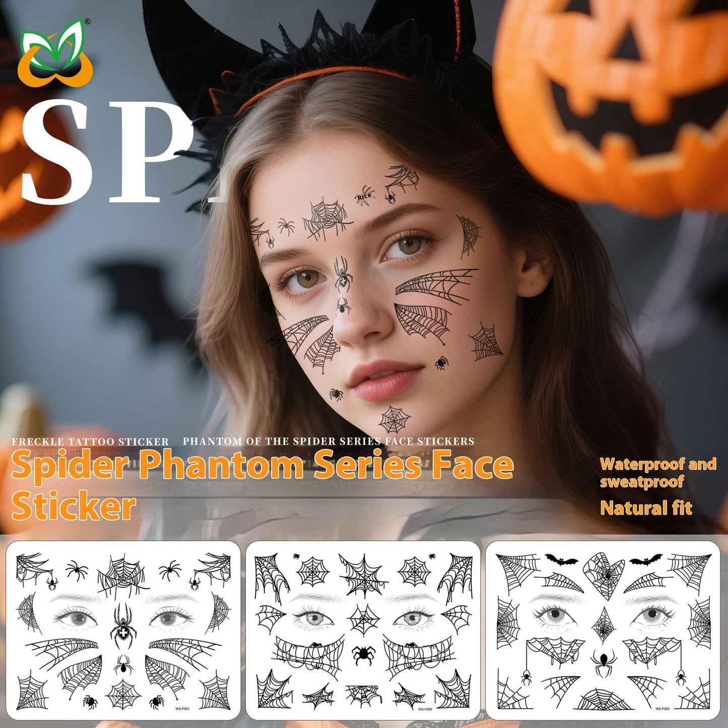 Spider Web Face Pasters Tattoo Sticker Waterproof Makeup Painted Tattoo Sticker