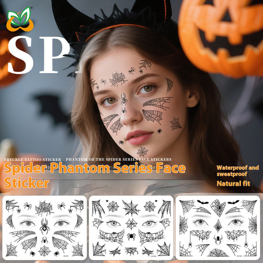 Spider Web Face Pasters Tattoo Sticker Waterproof Makeup Painted Tattoo Sticker