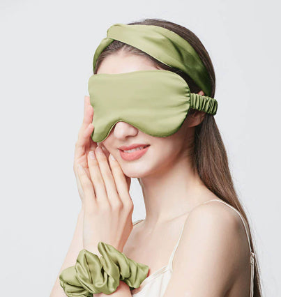 Thickened Eye Protecting Sleep Hair Tie And Eye Mask