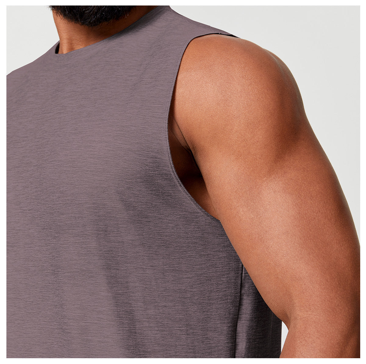 Mens Skin-friendly Quick-drying Two-tone Sports Vest For Fitness