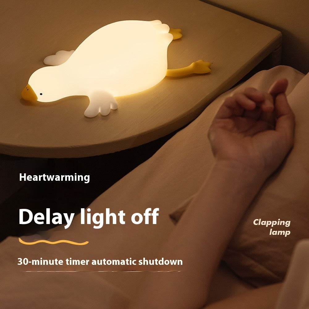 Big White Geese Night Cute Children Usb Charging Sleeping Ambience Light