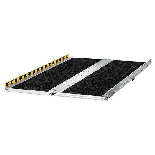 Portable Wheelchair Ramp, 4FT, Non-Slip Aluminum Folding Handicap Ramp For Wheelchair, 800 Lbs Capacity, Door Threshold Ramps For Home Steps, Stairs, Entry, Threshold, Doorways, Scooter, Curbs