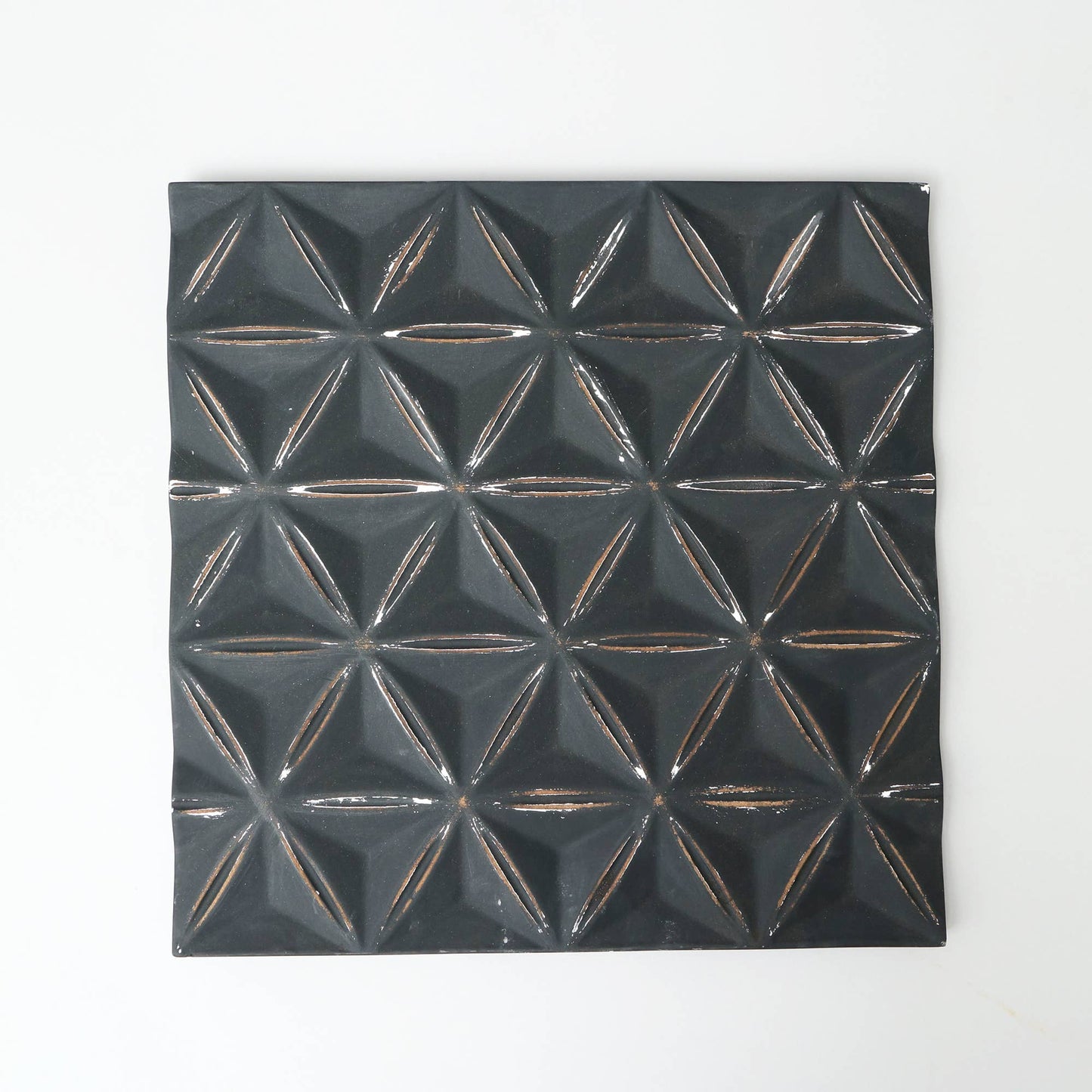 Black Square Shape Handcrafted MDF Wall Decor -16 X16  Elegant Home Accent
