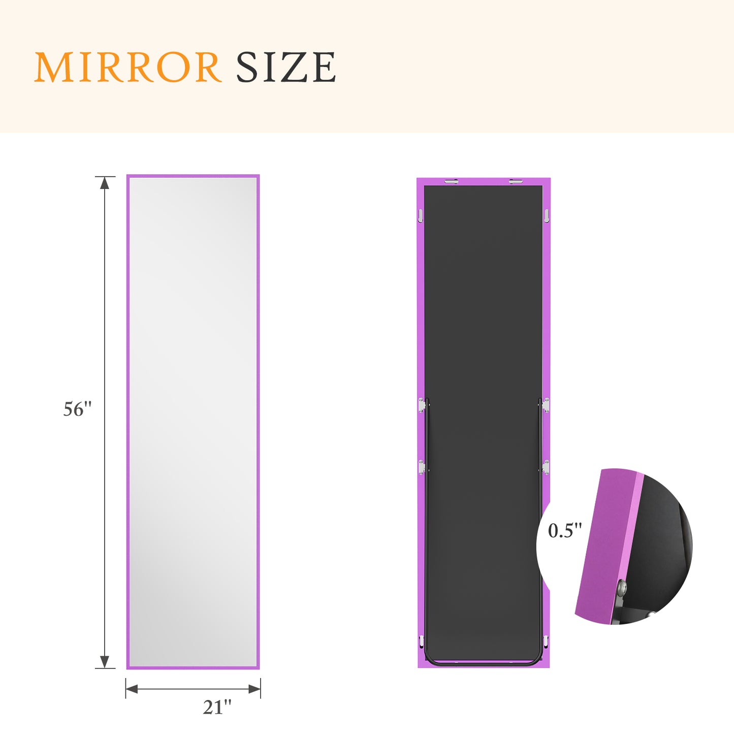 Arched Full Body Mirror, Full Length Standing Mirror, Hanging And Leaning For Home Use