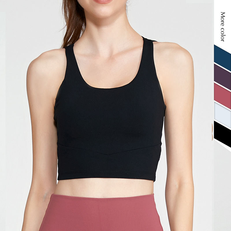 Feel Yoga Sports Bra Female Cross Back Shaping Shockproof Push-up
