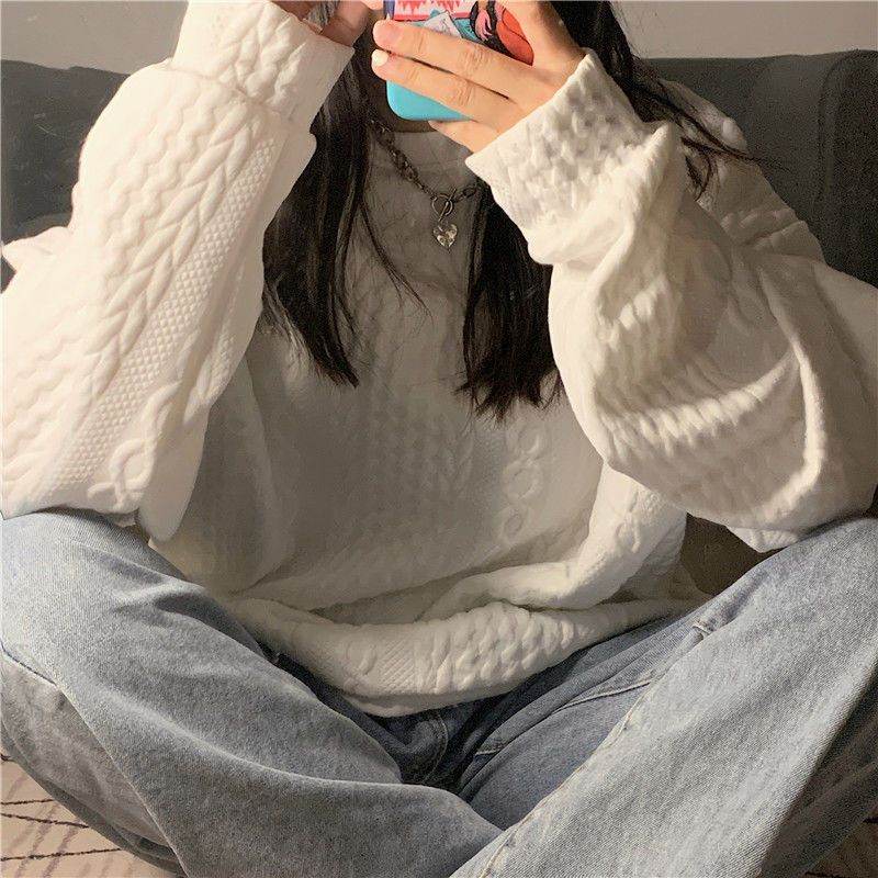 Long Sleeve Top Coat Versatile Korean Version Loose Thin Lazy Style