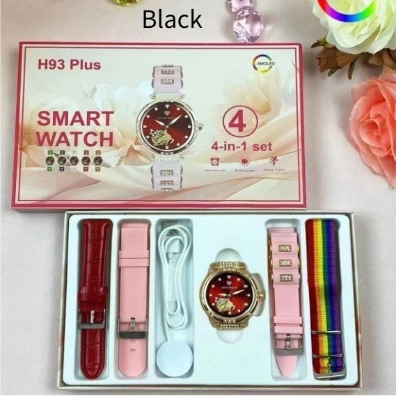 Round-Screen Womens Smartwatch With Heart Rate Monitoring Fitness Tracking