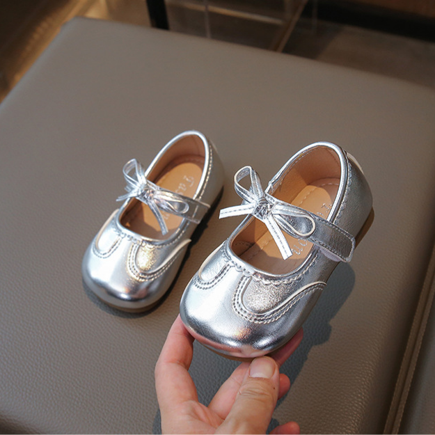 Sweet Bow Princess Shoes For Little Girls, Korean Edition Fashion, Single Shoes For Girls, Children's Shoes