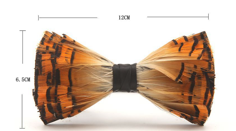 Weijian 258 Black And White Dots Khaki Feather Wedding Groom Best Man Bow Wedding Shirt Men's Bow Tie Bow Tie