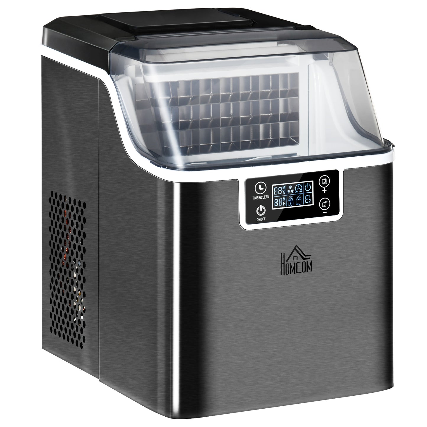 3.2L Compact Ice Machine, With LCD Screen And Accessories - Black