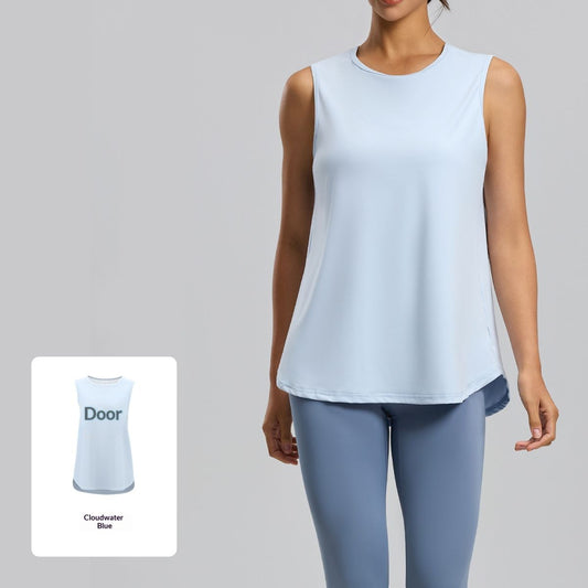 Figure-flattering Mesh Yoga Tank Top Quick-drying For Running And Workouts