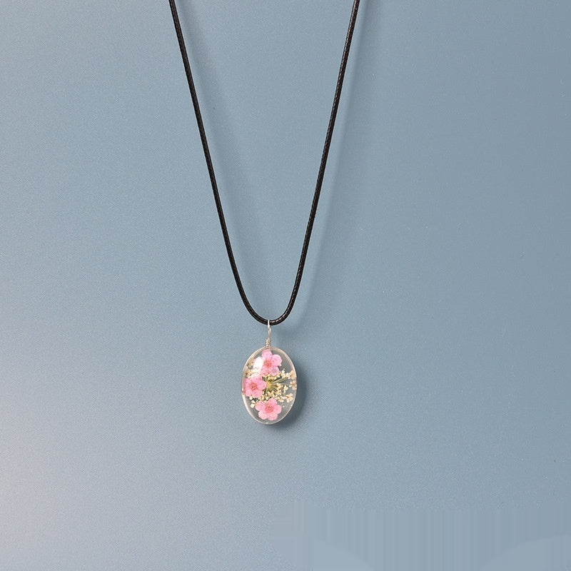 Stall Accessories Ladies Necklace Cherry Blossom Dried Flower Time