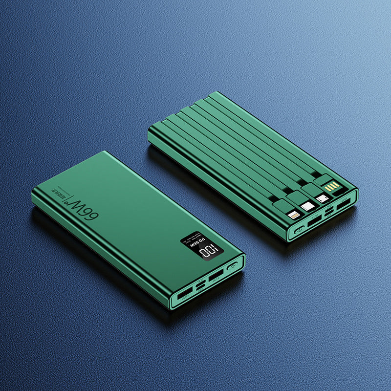 Fast-charging Battery With Built-in Cable Power Bank