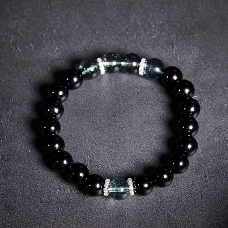 Chinese Style Micro Glass Bead Accessories Black Bracelet
