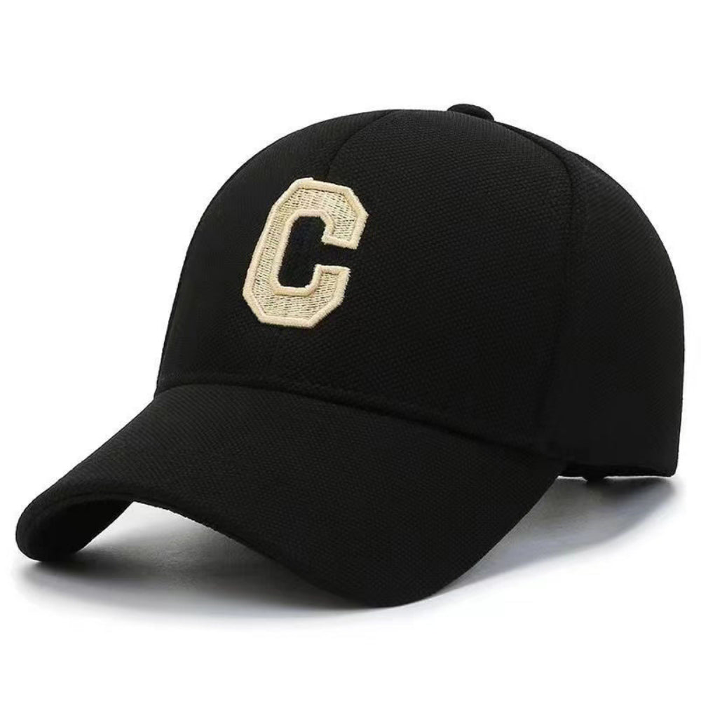 Three-dimensional Letter C Hard-top Baseball Cap Suitable For Both Men And Women Breathable Beanie Hat, American-style Retro Outdoor Casual Hat