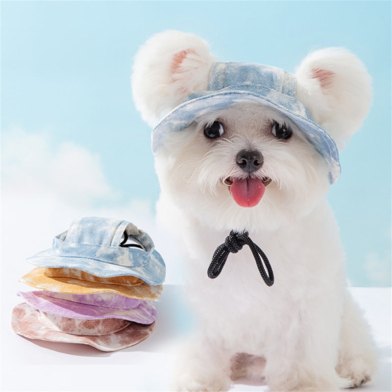 Pet Hats With Ear Holes Adjustable Puppy Dog Cap Hat For Small Medium Dogs Pug Mascotas Accessories Costume