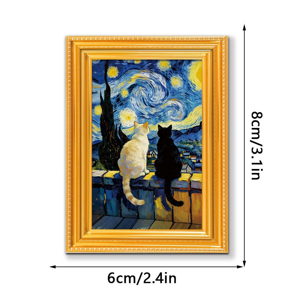 3D Wooden Photo Frame Fridge Magnet Home Decor