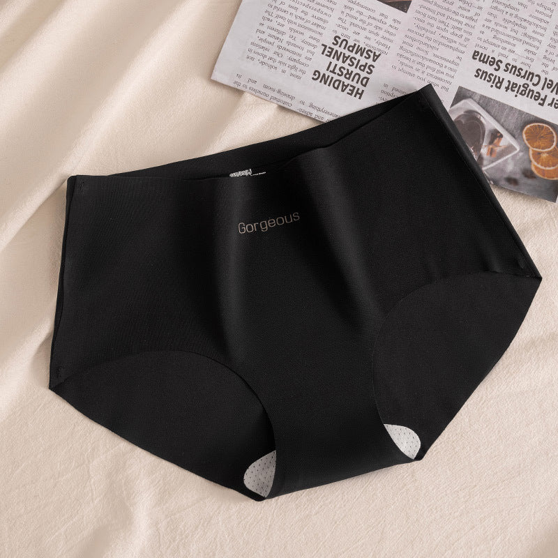 Yoga Fitness Silk Antibacterial Crotch Seamless Underwear