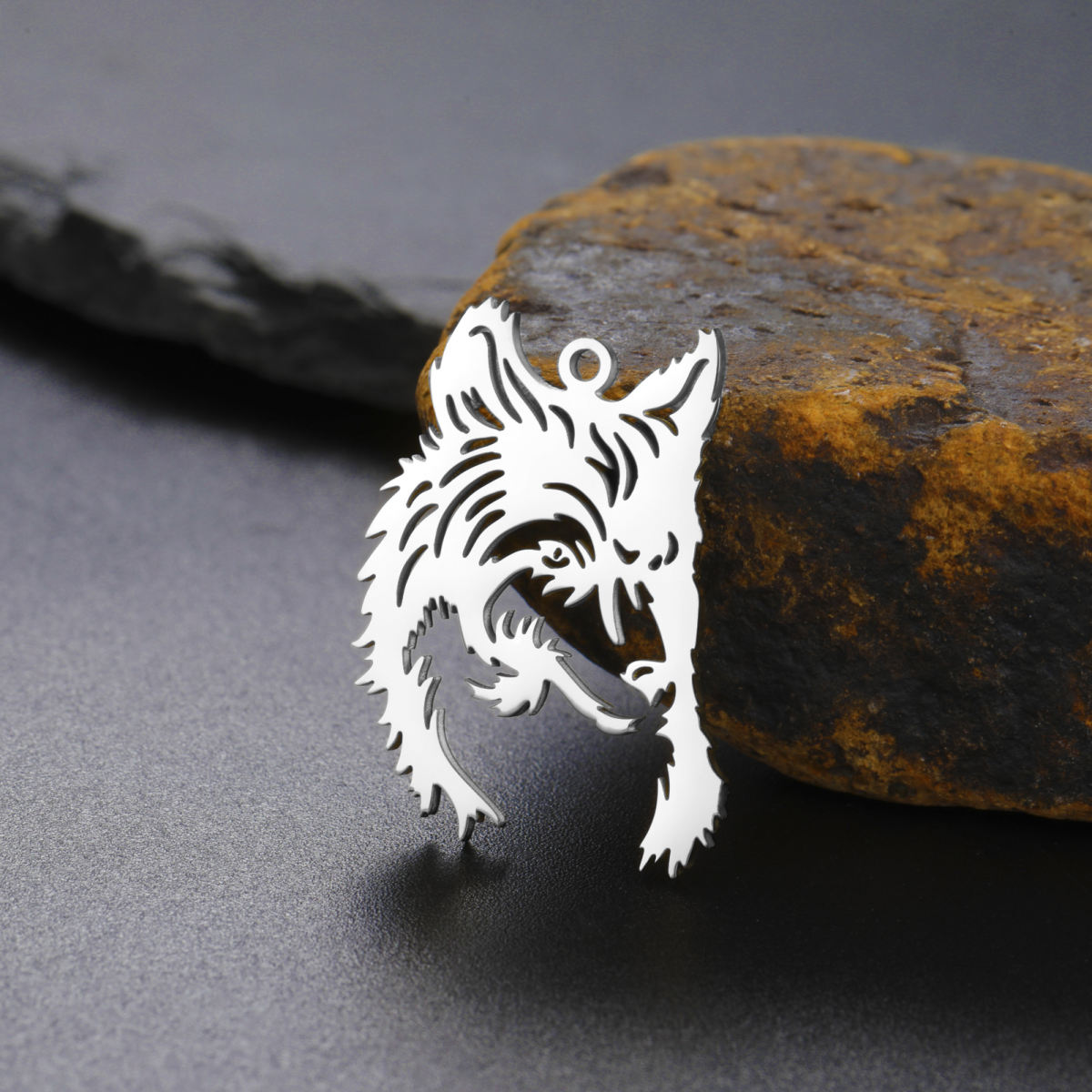 Vintage Wolf Head Animal Stainless Steel Pendant Accessories