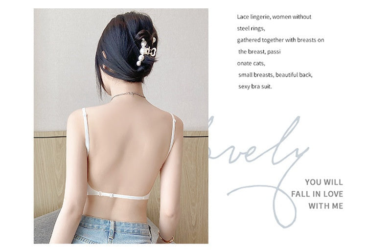 Women's U-shaped Beauty Back Push Without Back One-piece Bra