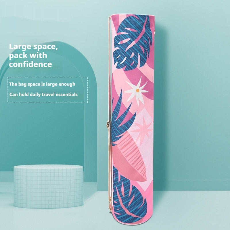 Portable Colored Printed Canvas Yoga Mat Bag