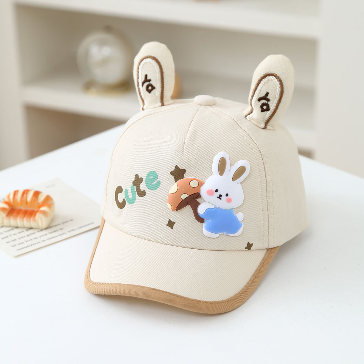 New Children's Hat - Korean Style Baby Three-dimensional Rabbit Ears Cartoon Mushroom Rabbit Baseball Cap For Both Boys And Girls For Outings