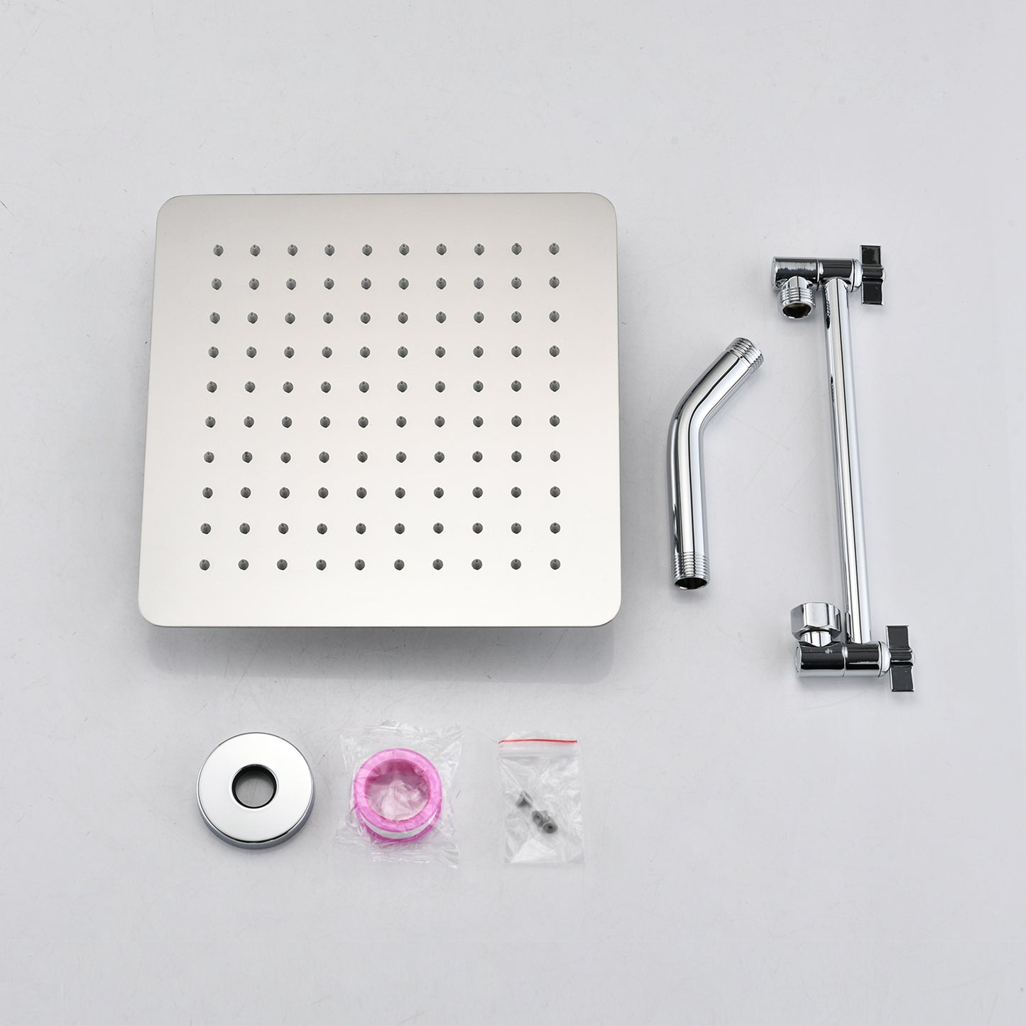 Chrome 10  Square Rainfall & High Pressure Stainless Steel Bath Shower Head