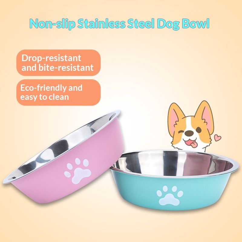 Stainless Steel Non-Slip Pet Bowl Dog Bowl
