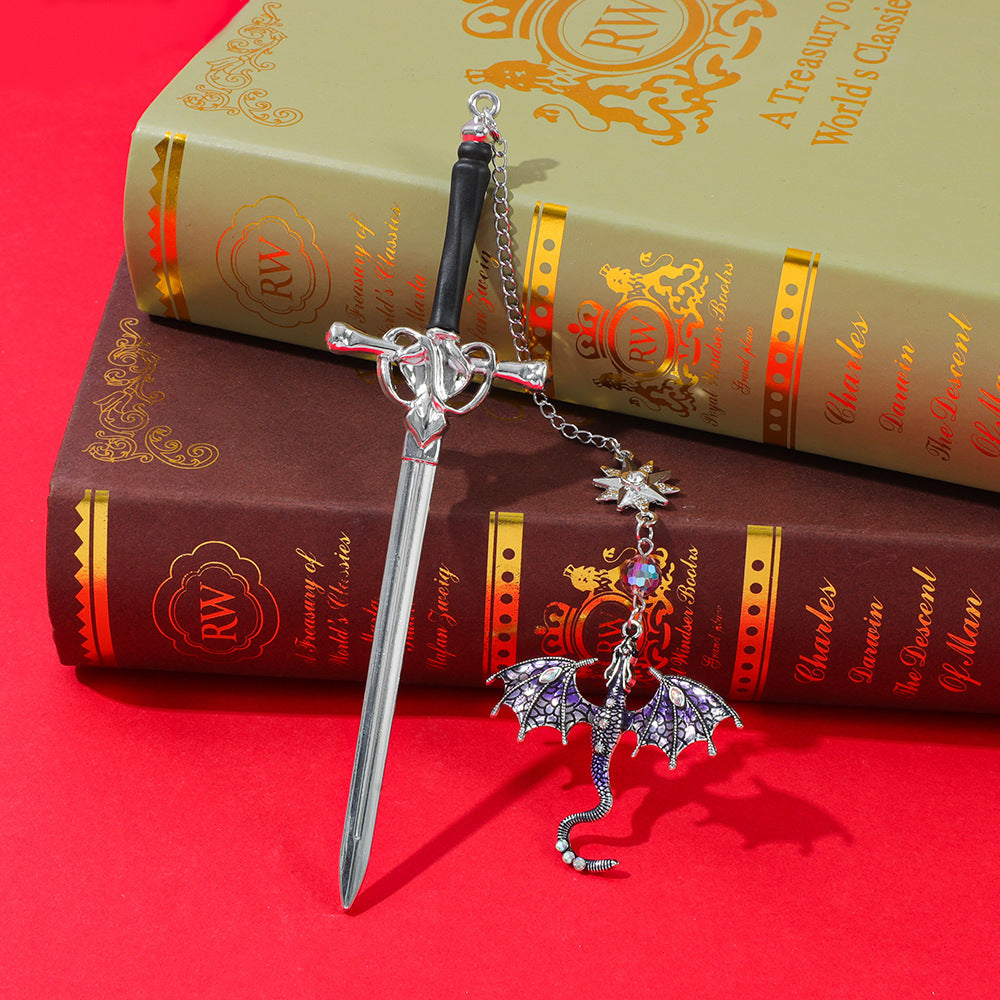Stegosaurus Bookmark Birthday Silver And Gold Pendant Anniversary Gift