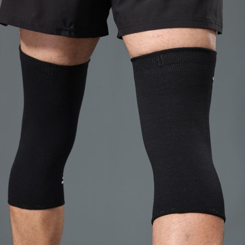Silicone Non-Slip Support Knitted Knee Pads For Outdoor Hiking And Cycling
