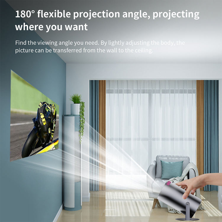 Portable Home Theater Projector, Mini Projector For Bedroom Gaming Movies
