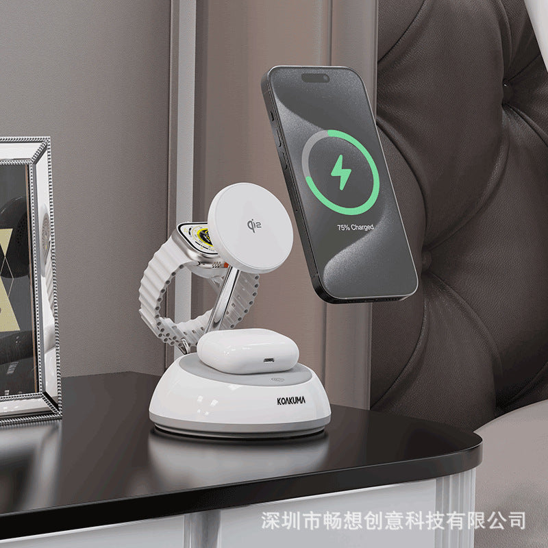 Multi-functional 4-in-1 Magnetic Wireless Charging Night Light Phone Charger