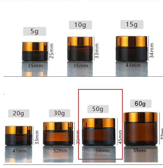 Amber Glass Cream Jar For Light-sensitive Products