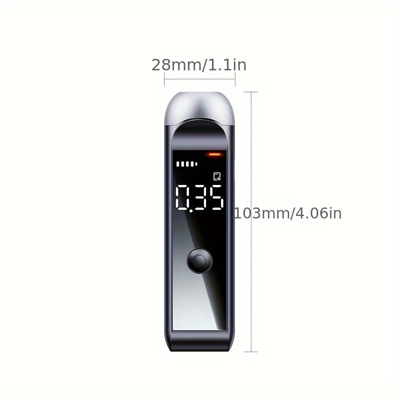 Digital Breath Tester  Portable USB Rechargeable Alcohol Detector - Instant Accurate Results No Smartphone Needed, Durable Personal Use