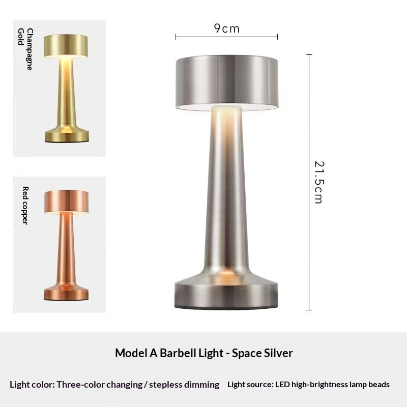 Metal Desktop Touch-Activated Creative USB-Charging Desk Lamp